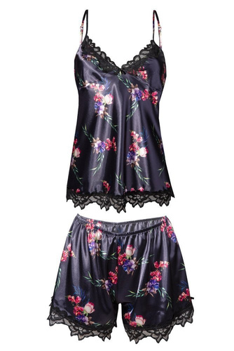 Komplet piżama damska Flowers DKaren -DK-KV ecru