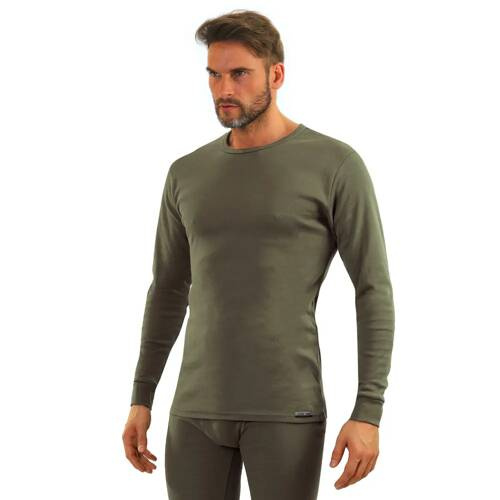 123 Koszulka z długim rękawem Sesto Senso- khaki