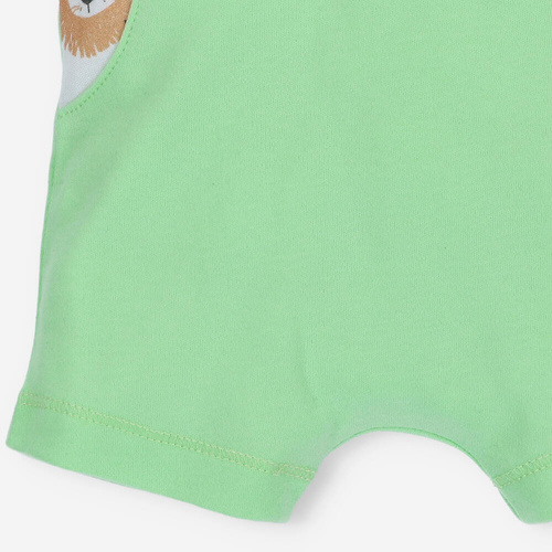 Szorty z bawełny organicznej Lion Nini zielony 