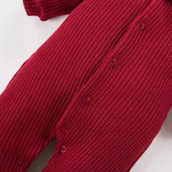 Pajac sweterkowy z kołnierzykiem My first Christmas Eevi - bordo