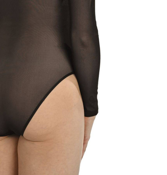 Body z transparentnej siateczki z półgolfem 2435 Amy Teyli - black