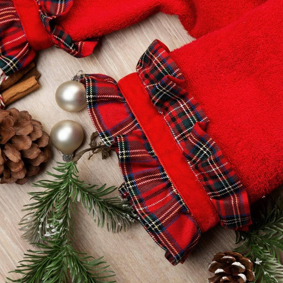 Ręcznik świąteczny Frotte Santa 1 Eurofirany czerwony