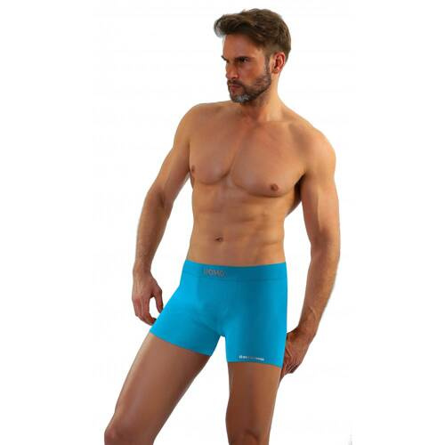 Bezszwowe bokserki męskie BM07 Solar Sesto Senso - turkusowy