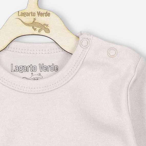 Bluzka gładka Lagarto Verde - ecru
