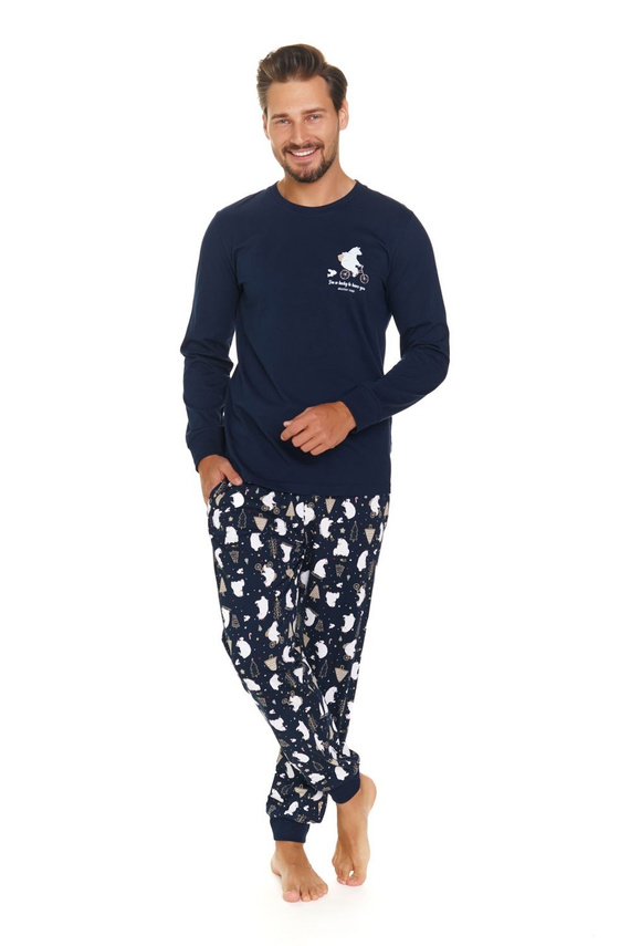 PMB.5263 "Frozen" Piżama Męska Doctor Nap - navy blue