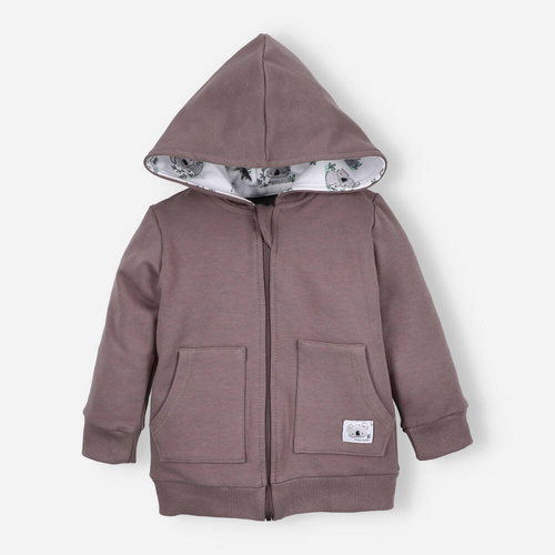 Bluza dwuwarstwowa Sweets Koala z bawełny organicznej Nini czekoladowy