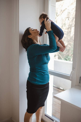 Bluzka ciążowa i do karmienia Tummy Milk&Love szmaragdowy