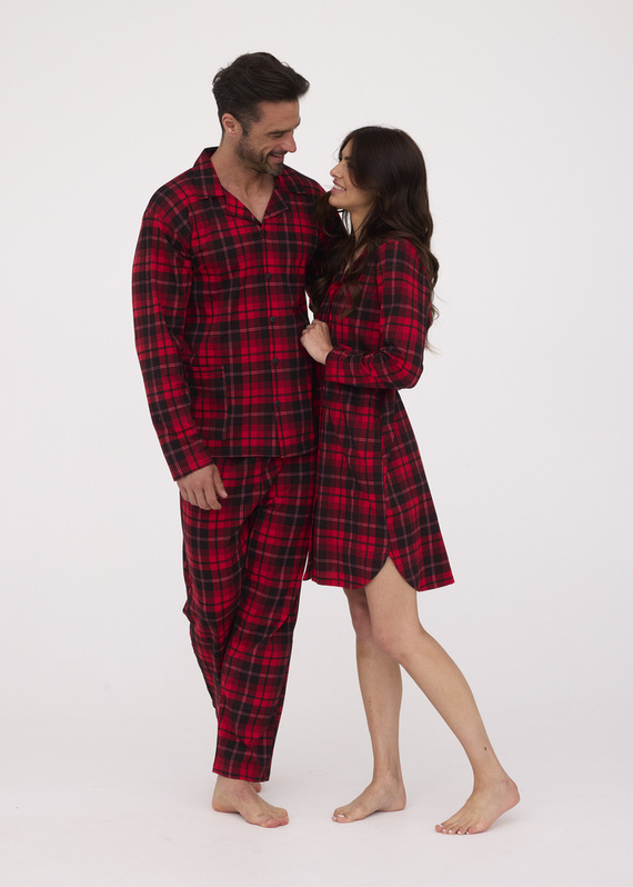 Piżama męska rozpinana 905/277 Cornette czerwony