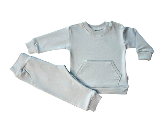 Komplet chłopięcy Mamatti DR2567 – bluza i spodnie w modnym niebieskim kolorze