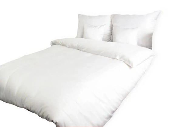 Pościel z kory jednobarwna 01 Karo biały