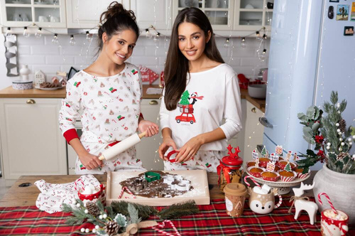 Piżama damska Samantha Sensis - ecru