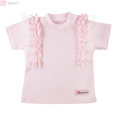 Bluzeczka bawełniany "PEONY" Ewa Klucze - różowa