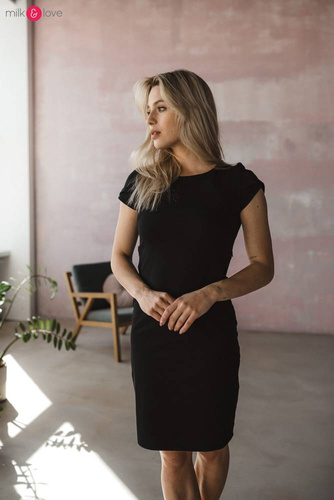 Sukienka do karmienia krótki rękaw Milky dress Milk&Love czarny 