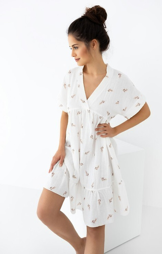 Sensis Koszula nocna muślinowa Nastia- ecru 