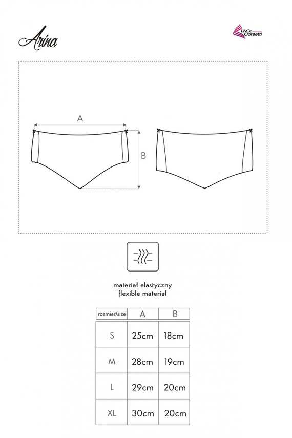 Figi damskie Arina Black LC 6047 LivCo Corsetti Fashion czarny