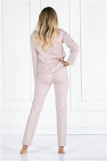 Piżama damska rozpinana Eveline Momenti Per Me powder pink