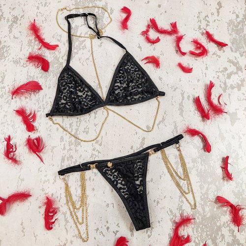 Komplet 2-częściowy Pantheria Obsessive czarny