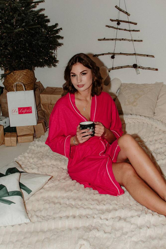 817 Skyler Szlafrok damski De Lafense - malina