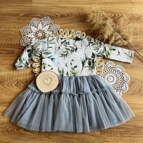 Sukienka z długim rękawem SH011 Mamatti