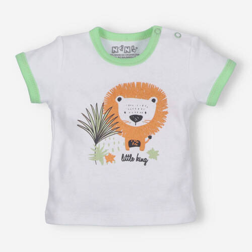 T-shirt z bawełny organicznej Lion Nini