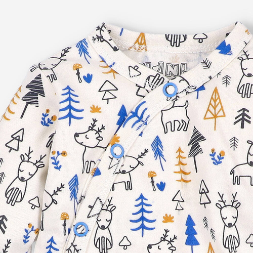 Body kopertowe z bawełny organicznej Jelonki Nini druk