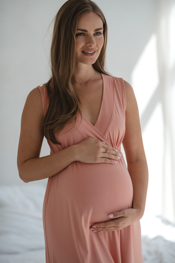 Star Light Herbal Rose Milk&Love– koszula nocna bambusowa ciążowa i do karmienia | Wygoda i elegancja