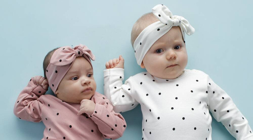 Opaska dziewczęca Tres Bien Pinokio - ecru groszki