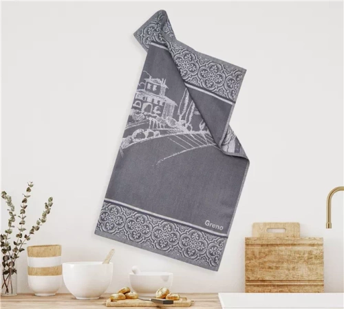 Ścierka bawełniana Toscana 1 Greno Exclusive szary | Klasyka do każdej kuchni