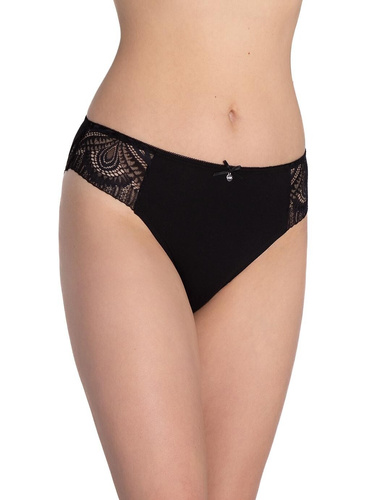 Figi damskie Lama L-1588 BI – koronkowe bikini z kokardką, zestaw 2 sztuki