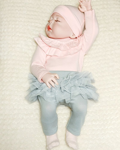 Body z długim rękawem Cała Ja Bambarillo różowy 