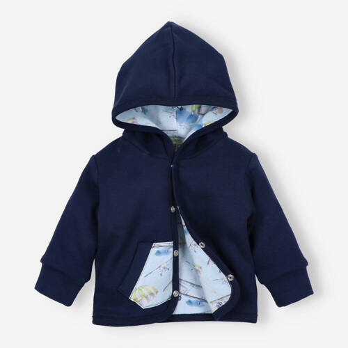 Bluza dresowa chłopięca Samoloty Nini granatowy