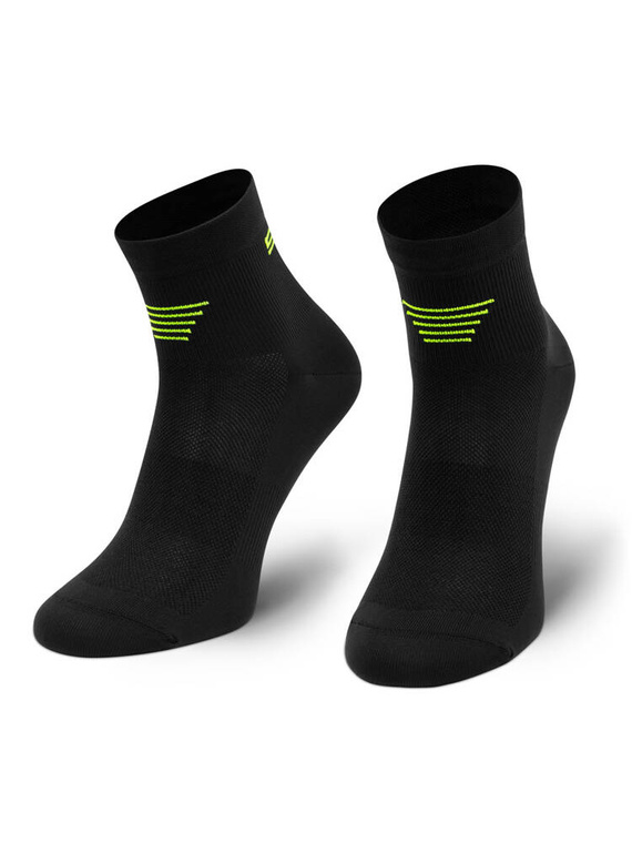Running 01 Skarpety biegowe damskie/męskie Spaio black/yellow