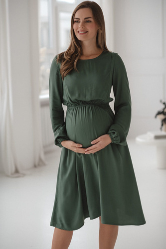 Sukienka ciążowa i do karmienia Lovely Dress Midi Milk&Love miętowy