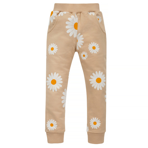Spodnie w stokrotki Daisy Pinokio - beżowe