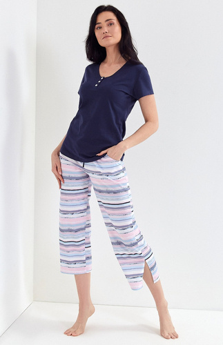 Piżama damska 116  Cana  granatowy