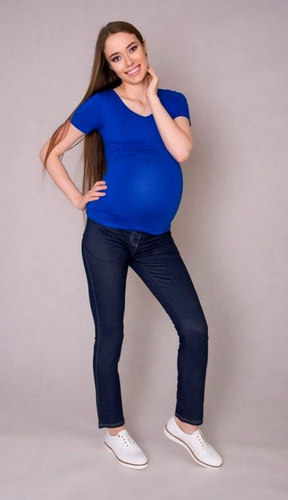 984 Bluzka ciążowa w serek do karmienia MIRACLE- bordowa