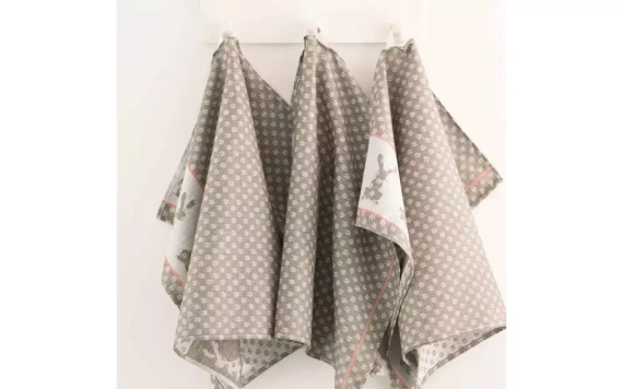 Komplet ścierek kuchennych 8525/9 w drewnianym pudełku Zwoltex brązowy