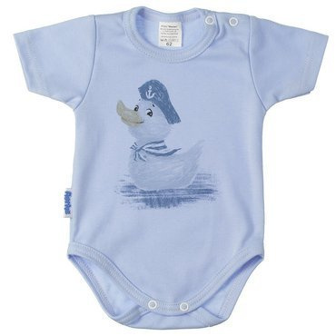 Body niemowlęce krótki rękaw Kaczor Marynarz Martex niebieski