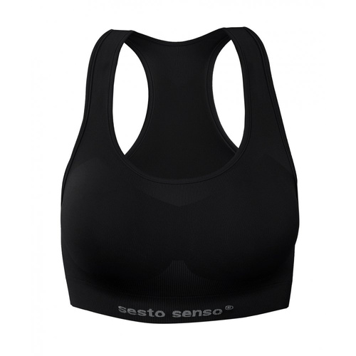 Biustonosz sportowy top CL14 Sesto Senzo czarny