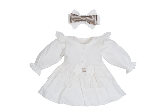 Sukienka + opaska 184E Bella Marija - ecru