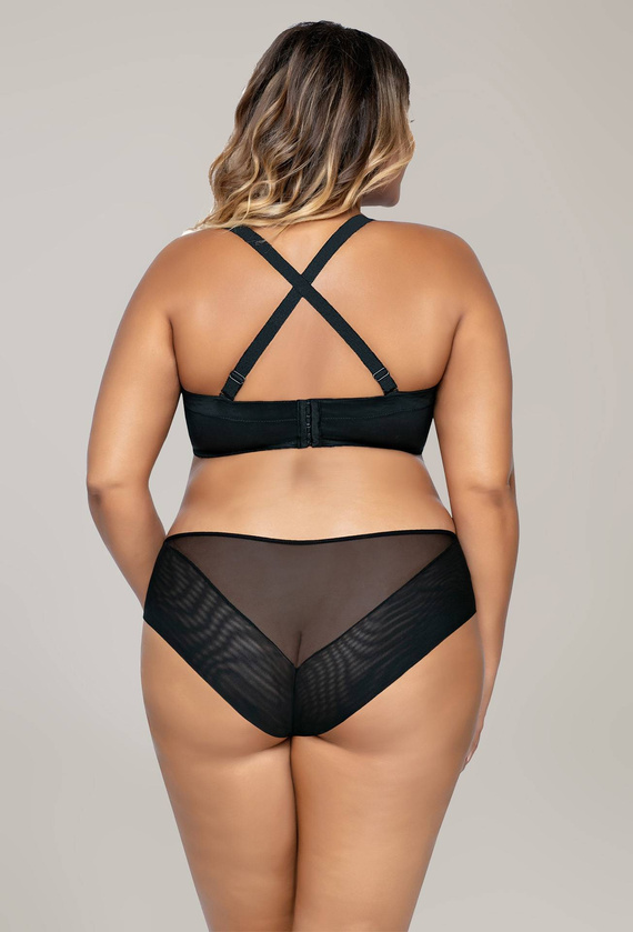 1787 Biustonosz bardotka Ava - czarny