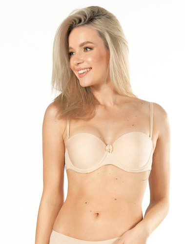 Biustonosz bardotka Ewa 02 Nipplex - beżowy