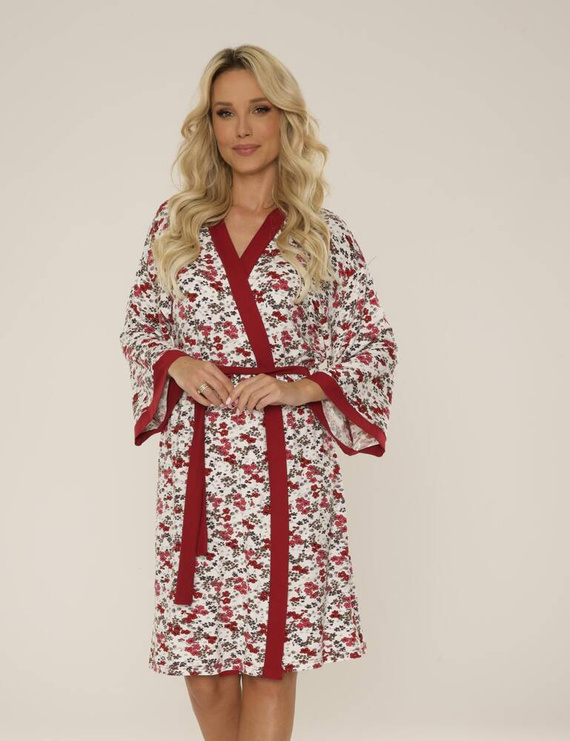 Szlafrok damski 468 Mia Forex - bordowy