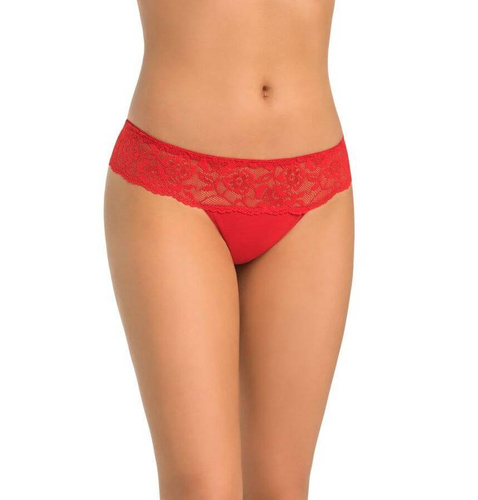 Stringi damskie z koronką Comfo Teyli - czerwone