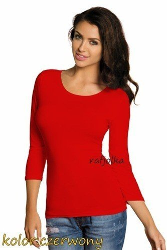 Manati rękaw 3/4 Bluzka damska Babell - czerwony