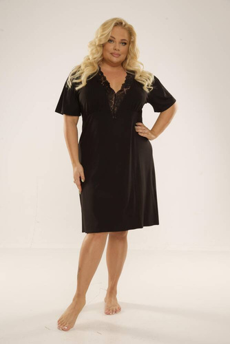 Koszula nocna 640 Noela Plus Size Forex - czarny