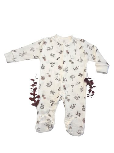 Mamatti PA15240 pajacyk dla niemowląt ze stópkami – bawełniany, certyfikowany, idealny na dzień i noc