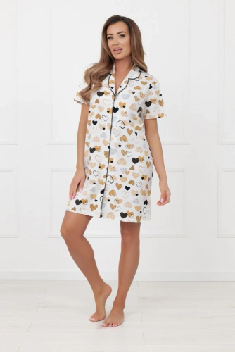 Koszula nocna damska Soreno Italian Fashion – bawełna, guziki, komfort