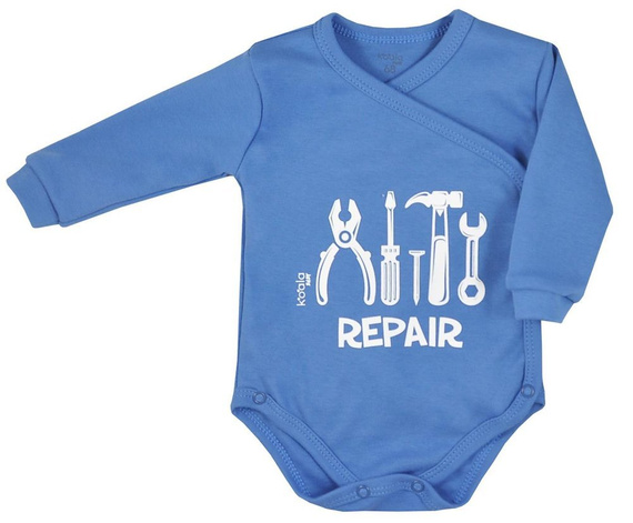 Body rozpinane "NARZĘDZIA" Koala- musztardowe