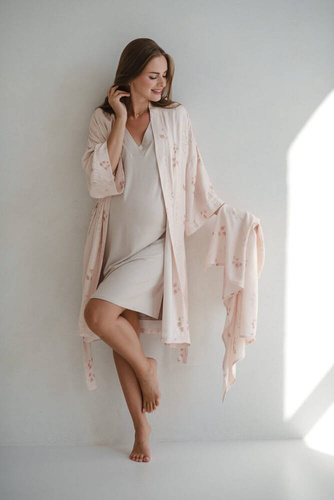 Otulacz bambusowy Flowers on Pink Milk&Love